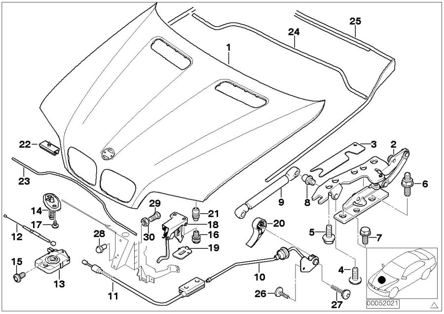 51238402551 - BMW Gas pressurized spring. Hood | BMW, Stratham NH