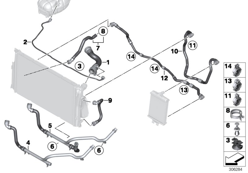 BMW 335i Coolant Hose. Cooling, Hoses, System - 17128570061 | BMW ...