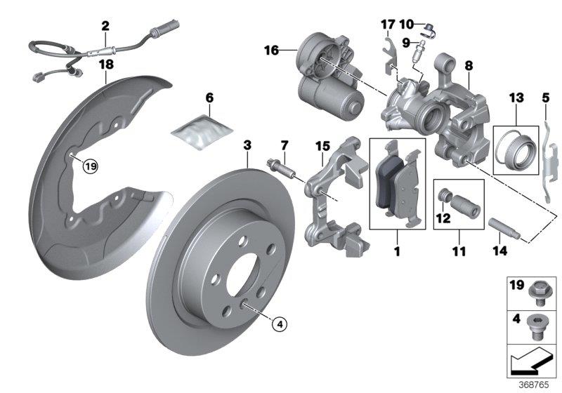 34206885600 - BMW Repair kit, brake pads asbestos-free. HA | BMW