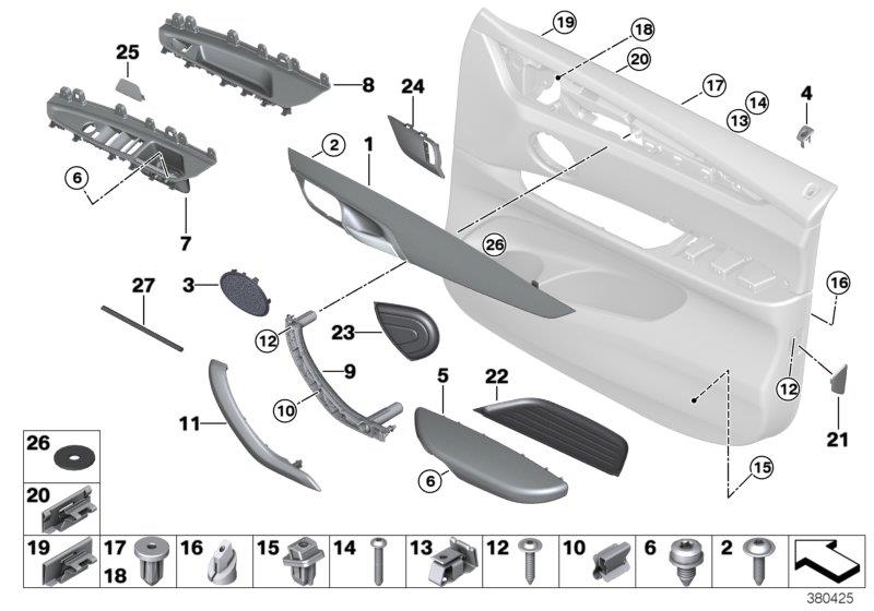 BMW X5 Decorative strip, left. BRAUN. Trim, Door, Panels ...